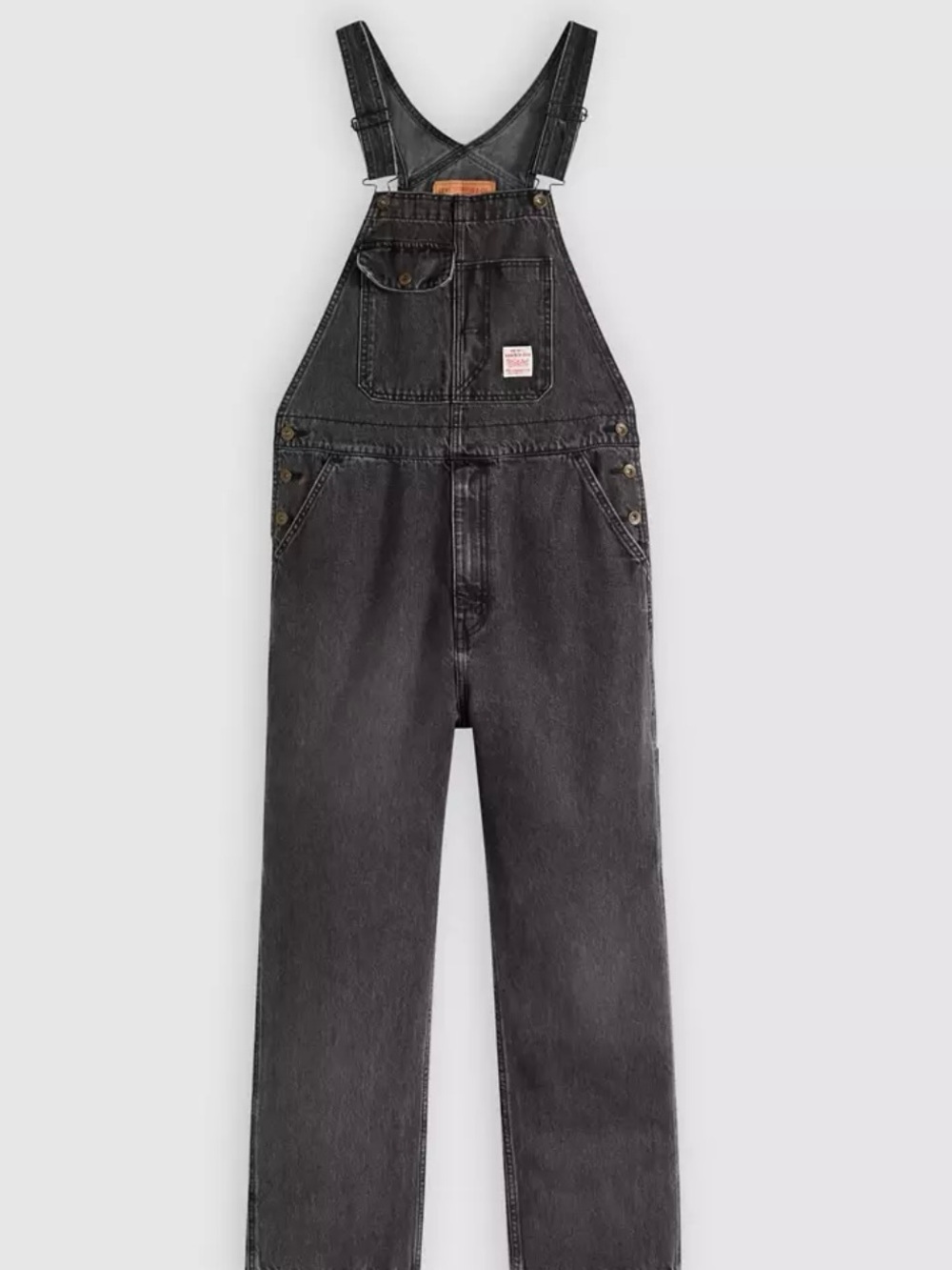 Levi’s black denim overalls